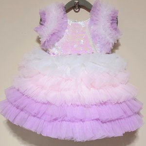 Girls pink and purple frock